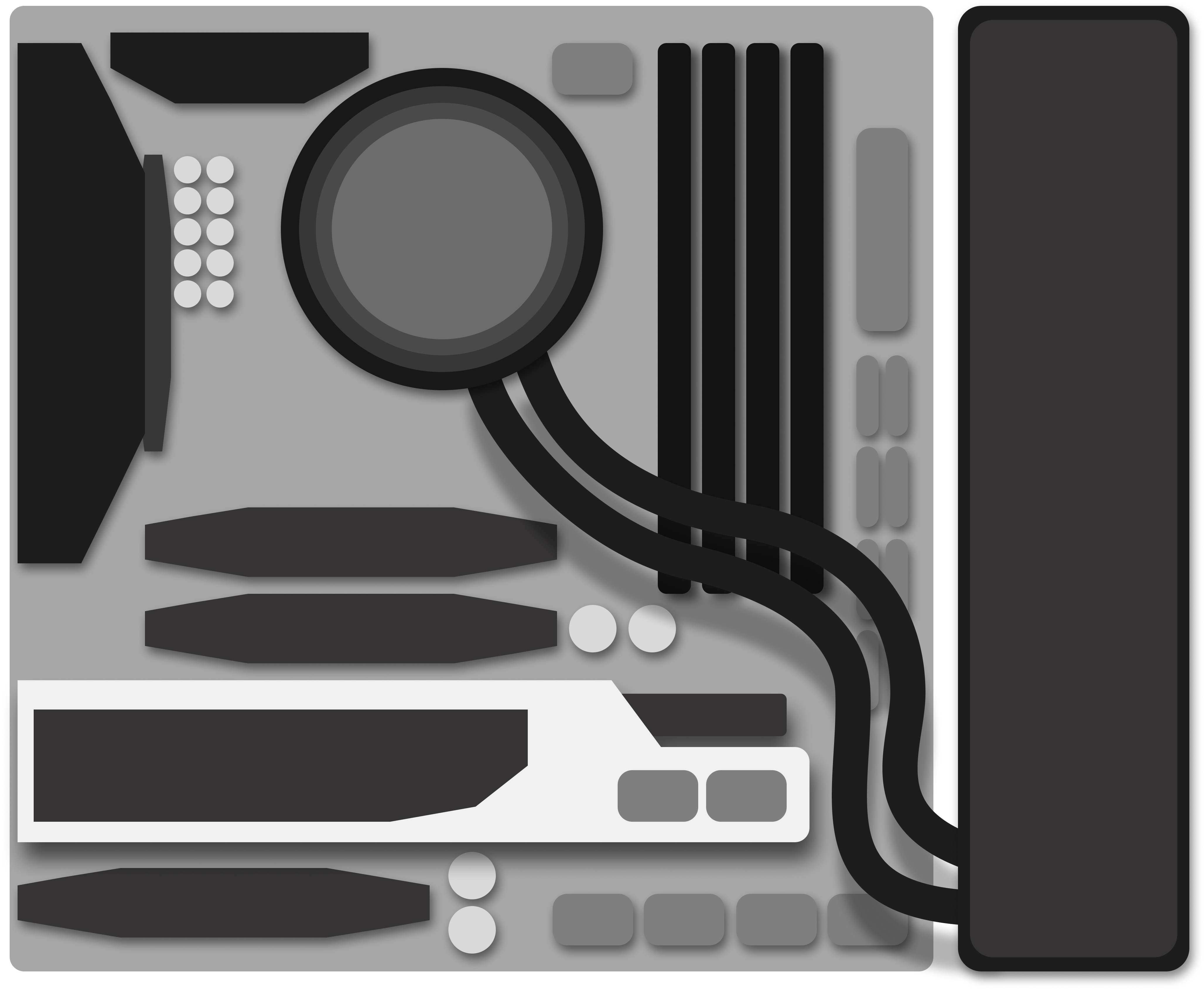 Constructed computer motherboard
